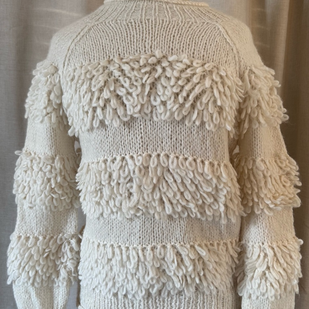 NWT FAHERTY Polly Baby Alpaca Blend Sweater WINTER WHITE Made in PERU XS